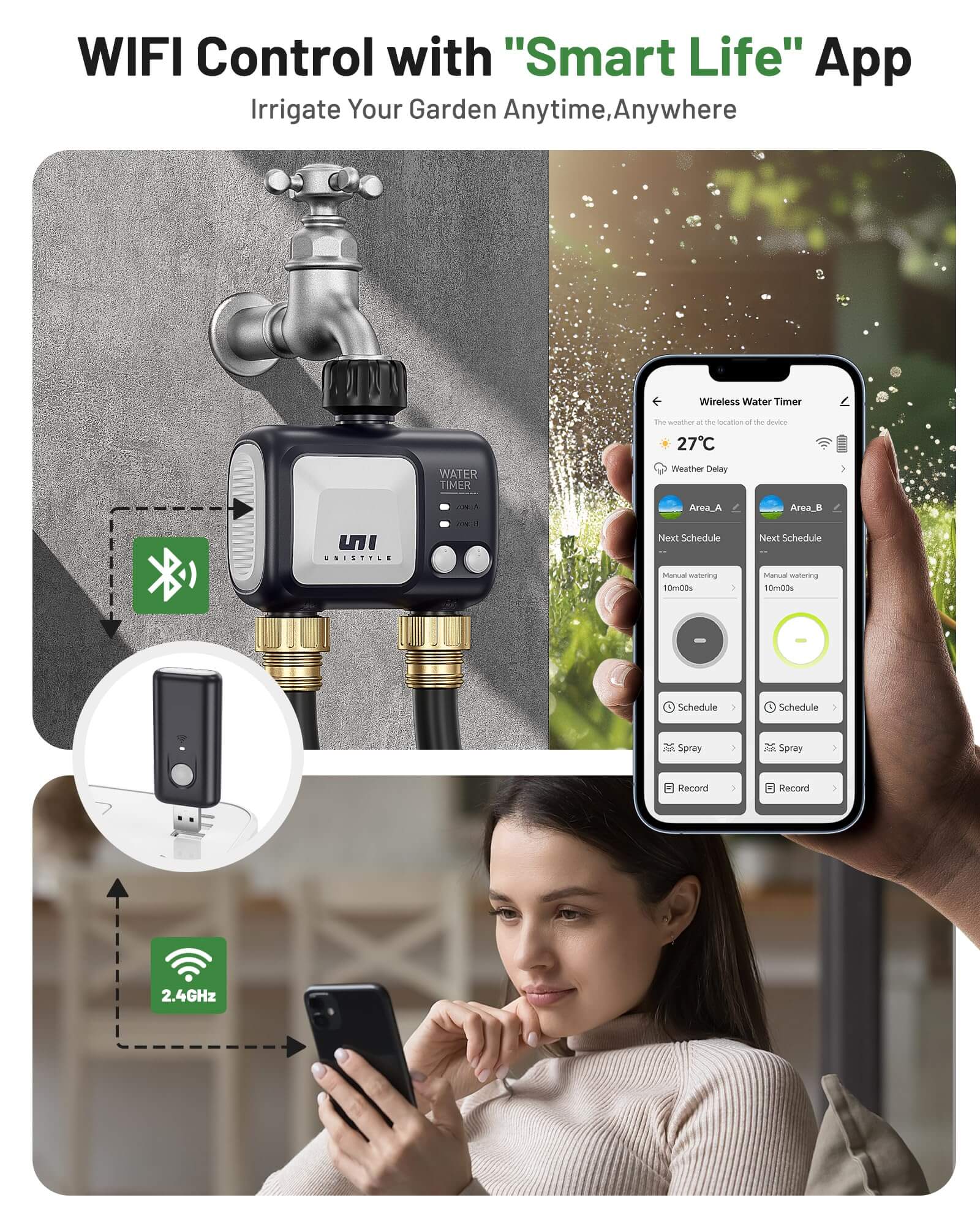 Unistyle WiFi Sprinkler Timer 1 Zone
