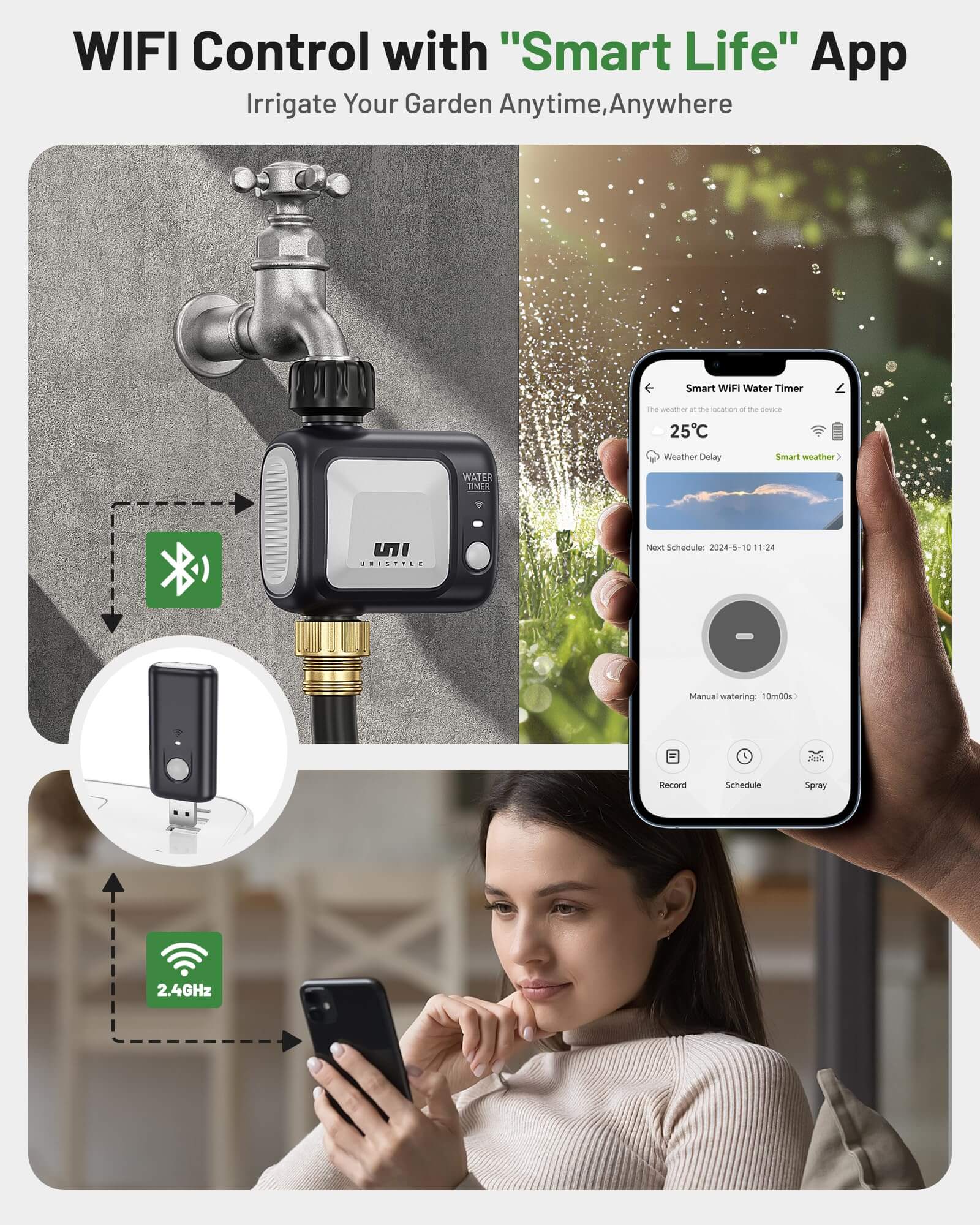 Unistyle WiFi Sprinkler Timer 2 Zone