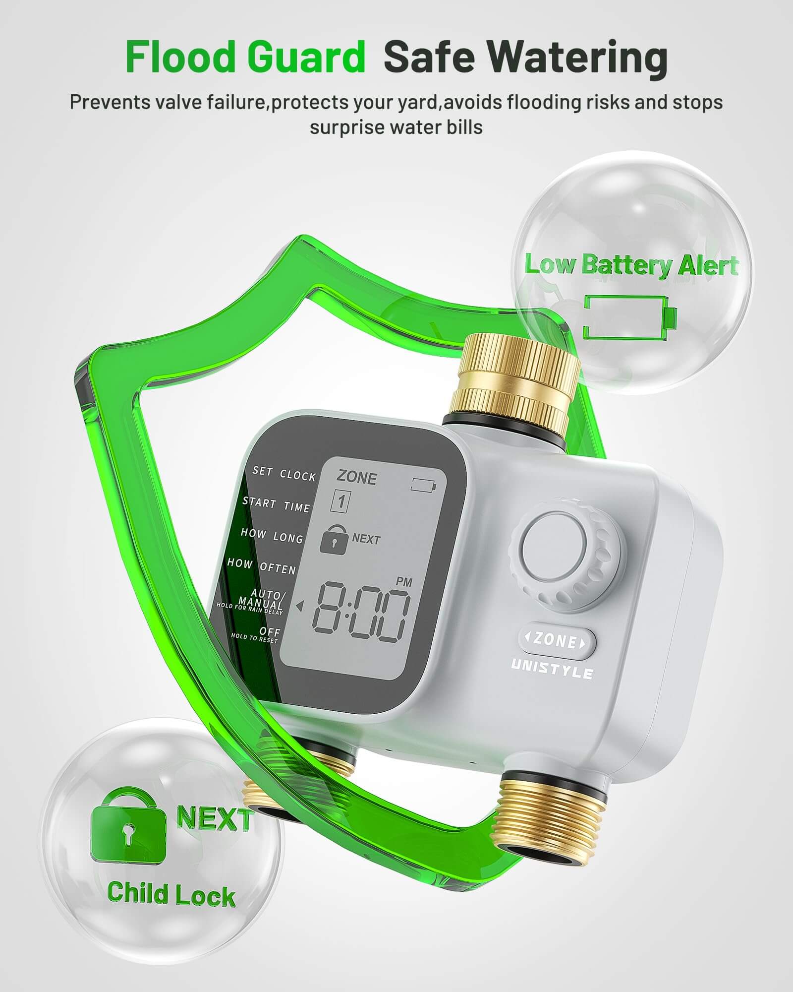 Unistyle 2 Zone Sprinkler Timer