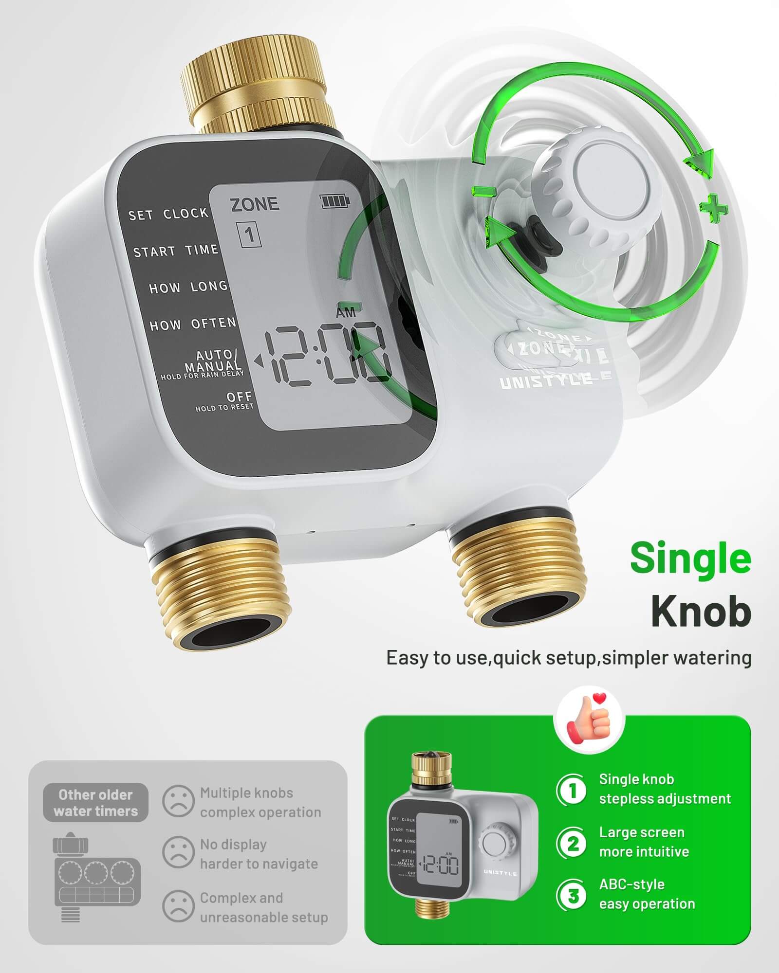 Unistyle 2 Zone Sprinkler Timer